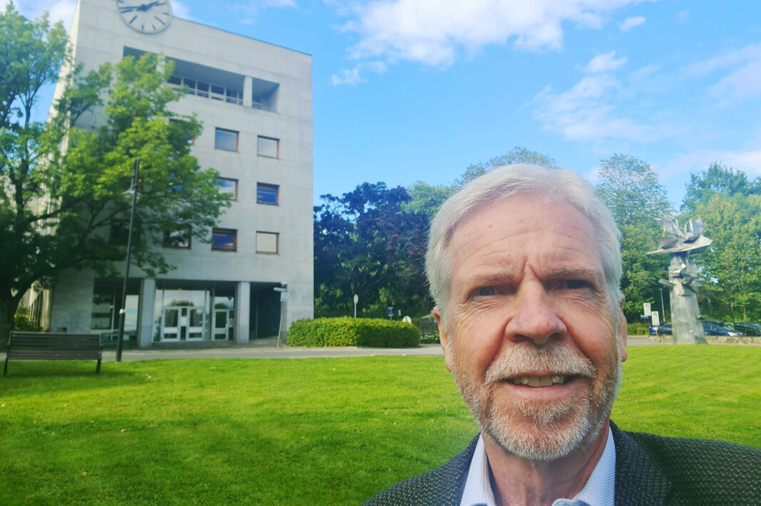 Daglig leder Pål Haugen i OmBrukt AS utenfor Radiohuset ved NRK Marienlyst. Foto: Pål Haugen Daglig leder Pål Haugen i OmBrukt AS utenfor Radiohuset ved NRK Marienlyst. Foto: Pål Haugen