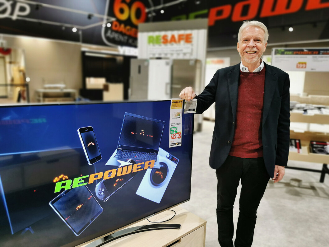 Daglig leder Pål Haugen i OmBrukt AS mener RePower viser at det er fornuftig at ombrukte produkter selges sammen med nye. Foto: Stian Sønsteng Daglig leder Pål Haugen i OmBrukt AS mener RePower viser at det er fornuftig at ombrukte produkter selges sammen med nye. Foto: Stian Sønsteng